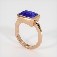 5.23 Ct. Blue Sapphire Ring, 14K Rose Gold 2
