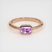 0.70 Ct. Pink Sapphire Ring, 14K Rose Gold 1