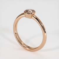 0.60 Ct. Padparadscha Sapphire Ring, 18K Rose Gold 2