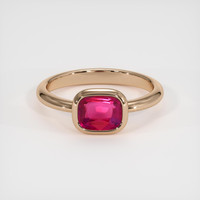 1.23 Ct. Ruby Ring, 18K Rose Gold 1