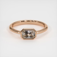 0.65 Ct. Peach Sapphire Ring, 18K Rose Gold 1