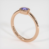0.57 Ct. Sapphire Ring, 18K Rose Gold 2