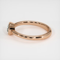 0.77 Ct. Grey Sapphire Ring, 18K Rose Gold 4