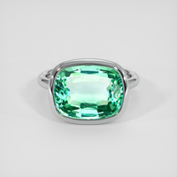 6.14 Ct. Emerald Ring, Silver 1