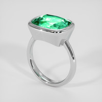 6.14 Ct. Emerald Ring, Silver 2