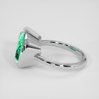 6.14 Ct. Emerald Ring, Silver 4
