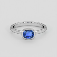 1.01 Ct. Blue Sapphire Ring, Silver 1