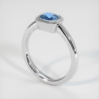 1.21 Ct. Greenish Blue Sapphire Ring, 10K White Gold 2