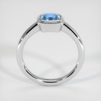 1.21 Ct. Greenish Blue Sapphire Ring, 10K White Gold 3