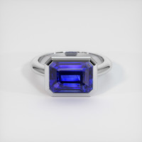 5.23 Ct. Blue Sapphire Ring, 14K White Gold 1