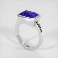 5.23 Ct. Blue Sapphire Ring, 14K White Gold 2