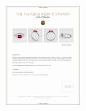 Men's Ruby Ring 1.55 Ct., 14K White Gold Appraisal