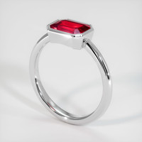 1.55 Ct. Ruby Ring, 14K White Gold 2