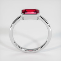 1.55 Ct. Ruby  Ring - 14K White Gold