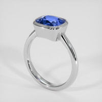 5.07 Ct. Blue Sapphire Ring, 14K White Gold 2