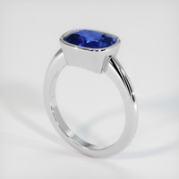 3.24 Ct. Sapphire Ring, 14K White Gold 2