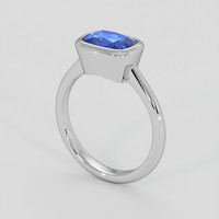3.03 Ct. Blue Sapphire Ring, 14K White Gold 2