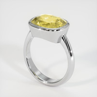 5.46 Ct. Yellow Sapphire Ring, 14K White Gold 2