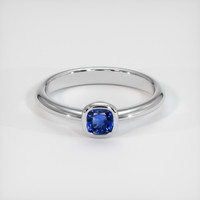 0.55 Ct. Sapphire Ring, 18K White Gold 1