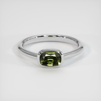 1.37 Ct. Gemstone Ring, 18K White Gold 1
