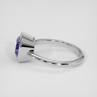 3.00 Ct. Purplish Blue Iolite Ring, 18K White Gold 4