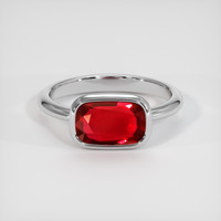 2.01 Ct. Ruby Ring, 18K White Gold 1