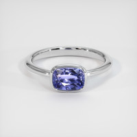 3.51 Ct. Color Change Sapphire Ring, 18K White Gold 1