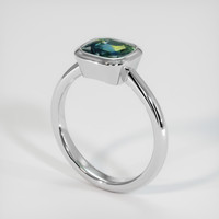 2.05 Ct. Bi Color Sapphire Ring, 18K White Gold 2