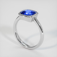 5.01 Ct. Blue Sapphire Ring, 18K White Gold 2