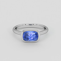 3.03 Ct. Blue Sapphire Ring, 18K White Gold 1