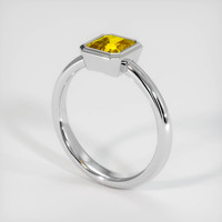 1.56 Ct. Yellow Sapphire Ring, 18K White Gold 2