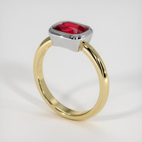 2.03 Ct. Ruby Ring, 14K White & Yellow 2