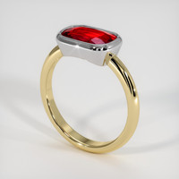 2.01 Ct. Ruby Ring, 14K White & Yellow 2