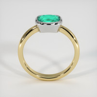 1.55 Ct. Emerald Ring, 18K White & Yellow 3