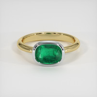 1.80 Ct. Emerald Ring, 18K White & Yellow 1