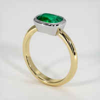 1.80 Ct. Emerald Ring, 18K White & Yellow 2