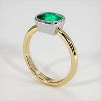 1.82 Ct. Emerald Ring, 18K White & Yellow 2