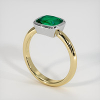 1.89 Ct. Emerald Ring, 18K White & Yellow 2