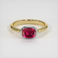 1.88 Ct. Ruby Ring, 18K White & Yellow 1