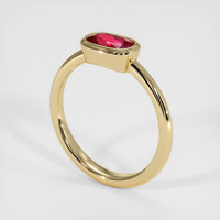 1.01 Ct. Pinkish Red Ruby Ring, 10K Yellow Gold 2