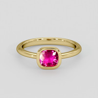 1.02 Ct. Pinkish Red Ruby Ring, 10K Yellow Gold 1