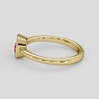 1.02 Ct. Pinkish Red Ruby Ring, 10K Yellow Gold 4