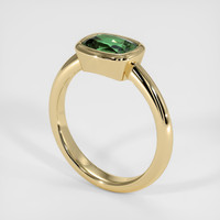 0.88 Ct. Green Sapphire Ring, 10K Yellow Gold 2