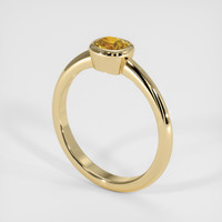 0.57 Ct. Orangish Yellow Sapphire Ring, 10K Yellow Gold 2