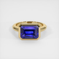 5.23 Ct. Blue Sapphire Ring, 14K Yellow Gold 1