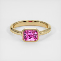 1.32 Ct. Pink Sapphire Ring, 14K Yellow Gold 1