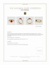 Men's Ruby Ring 1.33 Ct., 14K Yellow Gold Appraisal