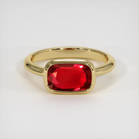 2.01 Ct. Ruby Ring, 14K Yellow Gold 1