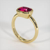 3.03 Ct. Ruby Ring, 14K Yellow Gold 2