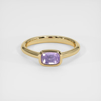 0.72 Ct. Purple Sapphire Ring, 14K Yellow Gold 1